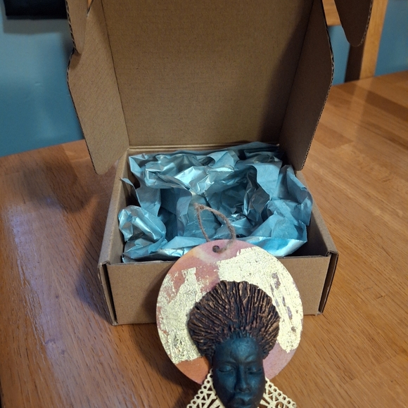 Handmade Mudcloth Ornaments New In Box - Picture 6 of 13